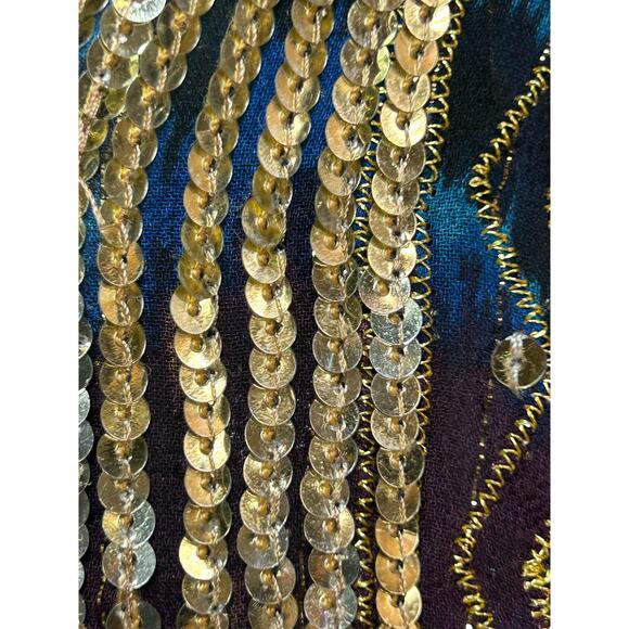 z.b.d Designs Bling Bling Bathing Suit Cover up Size 12 Silk Blend - Picture 8 of 8